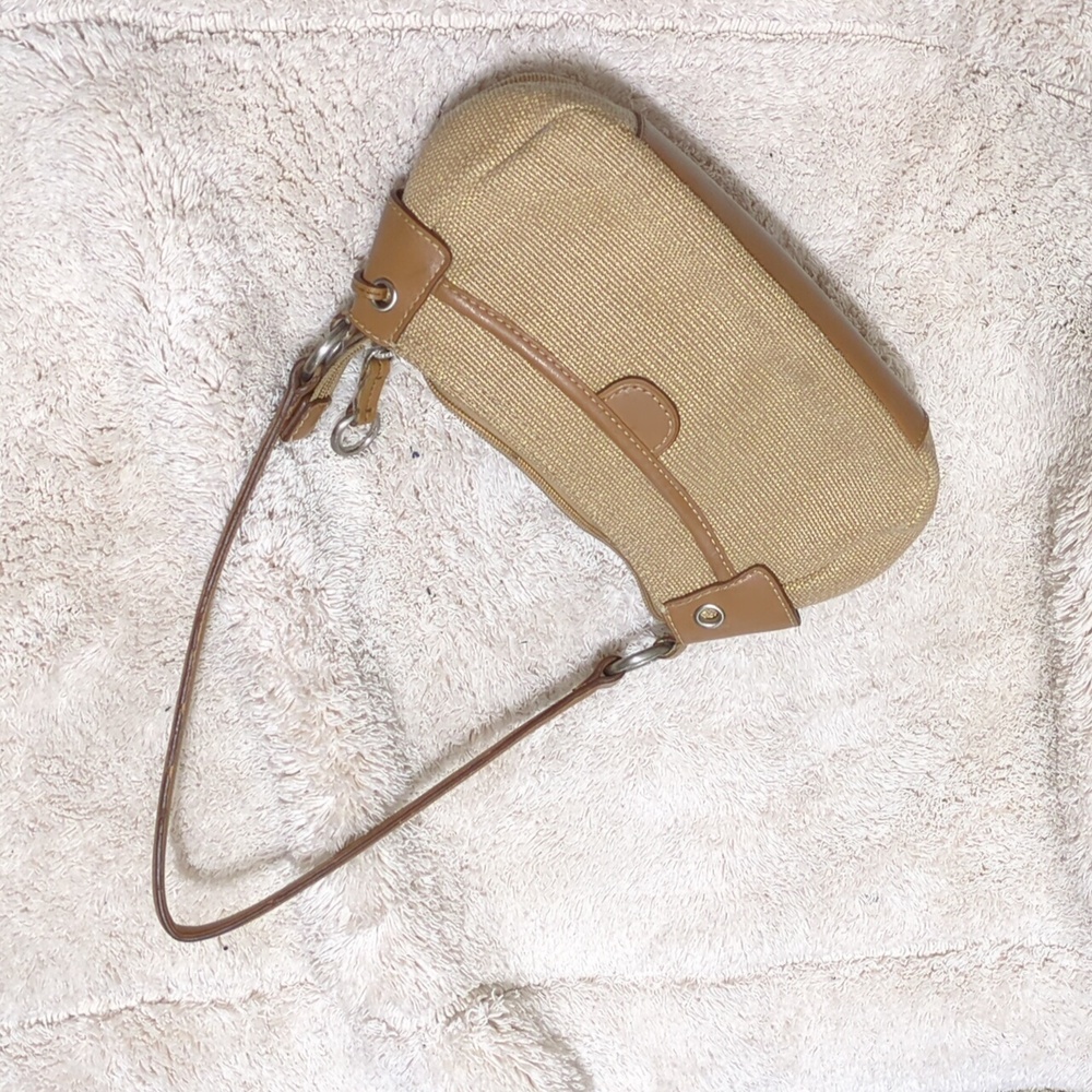 Vintage Fossil Woven Tan Brown Leather Purse
